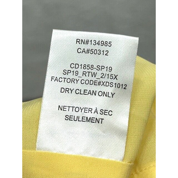 For Love & Lemon Womens Maison Floral Dress Ruffle Hi-Low Hem Yellow Size M - Picture 11 of 11